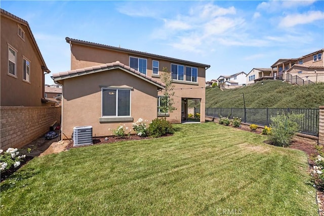 29015 Ridgecrest Ct, Valencia, CA 91354 - back of house featuring stucco siding and central air condition unit