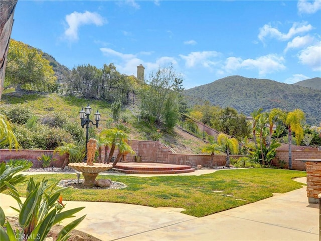 2237 Sageleaf Cir, Corona, CA 92882 - view of yard featuring a mountain view and a patio area