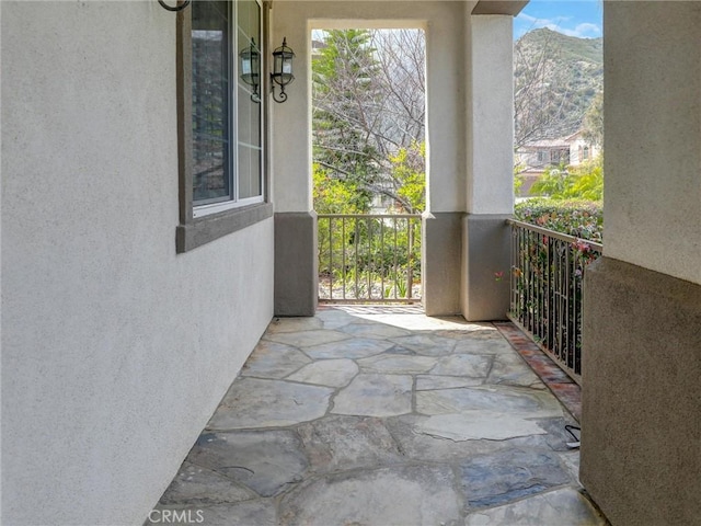 2237 Sageleaf Cir, Corona, CA 92882 - view of patio featuring a mountain view and a balcony