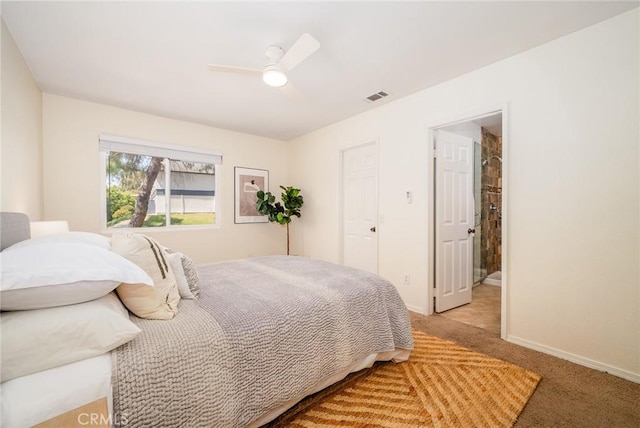 5631 Lake Park Way Unit 2, La Mesa, CA 91942 - bedroom featuring light carpet, baseboards, and a ceiling fan