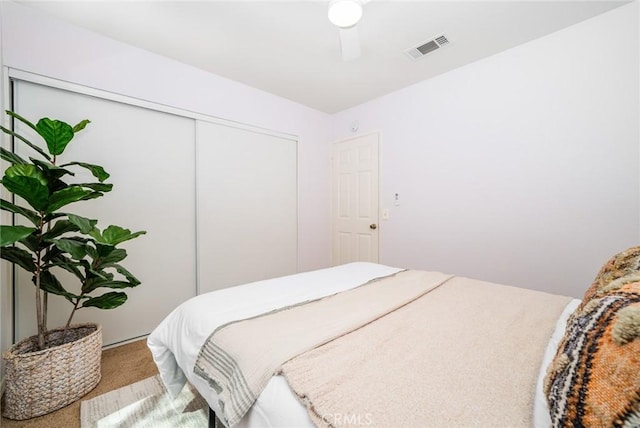 5631 Lake Park Way Unit 2, La Mesa, CA 91942 - carpeted bedroom featuring ceiling fan and a closet