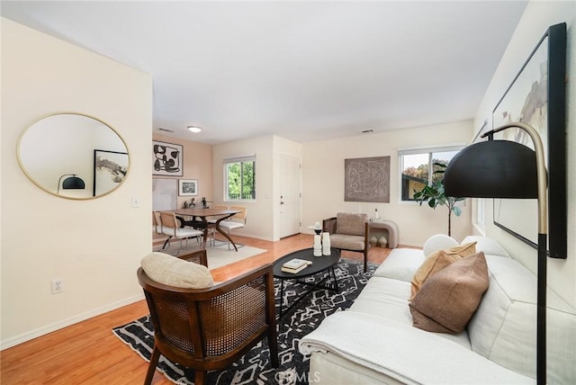 5631 Lake Park Way Unit 2, La Mesa, CA 91942 - living area featuring baseboards and light wood-style flooring