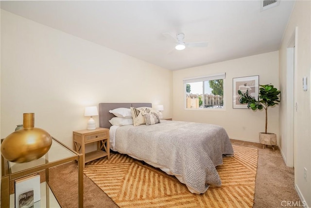 5631 Lake Park Way Unit 2, La Mesa, CA 91942 - bedroom with carpet flooring, baseboards, and a ceiling fan