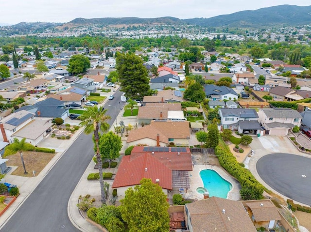 9336 Nalini Ct, Santee, CA 92071 - aerial perspective of suburban area with a mountain backdrop