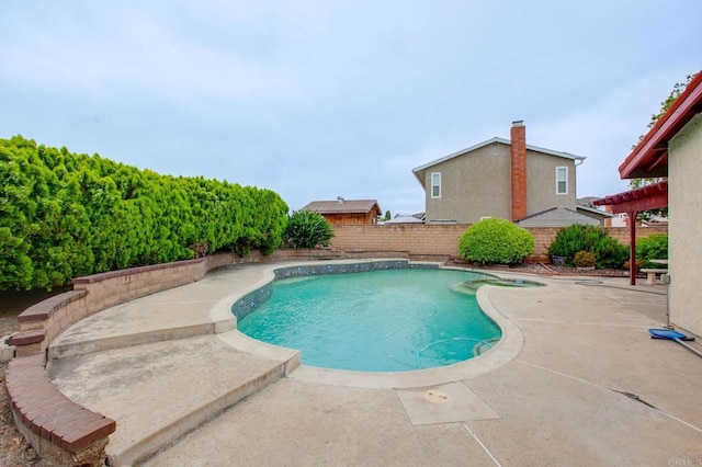 9336 Nalini Ct, Santee, CA 92071 - view of pool with a patio, a fenced backyard, and a pergola