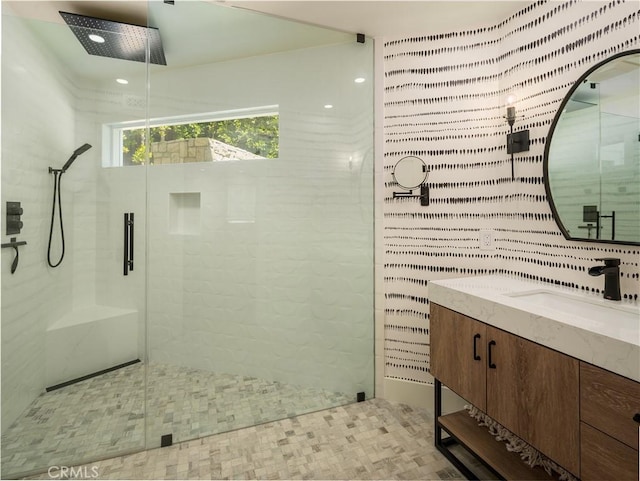 2104 Flournoy Rd, Manhattan Beach, CA 90266 - full bath featuring a stall shower and vanity