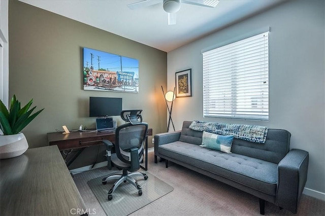9630 Nova Pl, Rancho Cucamonga, CA 91730 - office area with ceiling fan