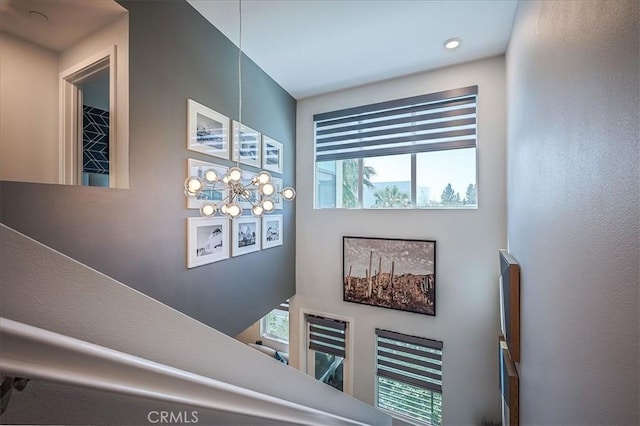 9630 Nova Pl, Rancho Cucamonga, CA 91730 - staircase featuring healthy amount of natural light and recessed lighting