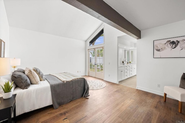 1033 Via Mil Cumbres, Solana Beach, CA 92075 - bedroom featuring light wood-style flooring, baseboards, and ensuite bathroom