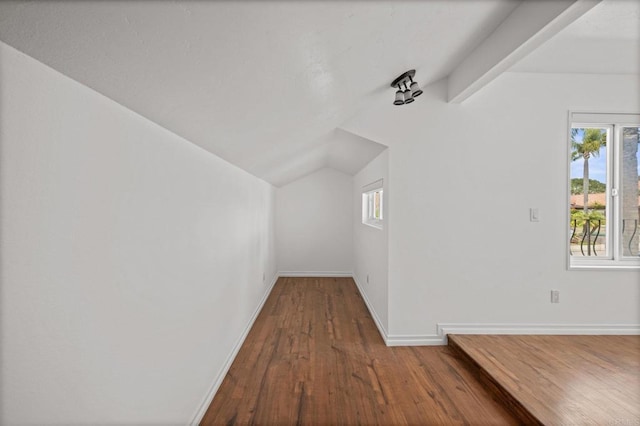 1033 Via Mil Cumbres, Solana Beach, CA 92075 - bonus room featuring vaulted ceiling, hardwood / wood-style floors, and baseboards
