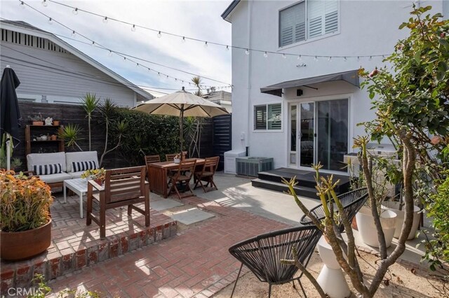 3440 Lemon Ave, Long Beach, CA 90807 - view of patio / terrace with outdoor lounge area, central AC unit, and outdoor dining area