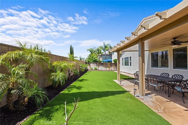44774 Pride Mountain St, Temecula, CA 92592 - view of yard featuring a patio area and ceiling fan