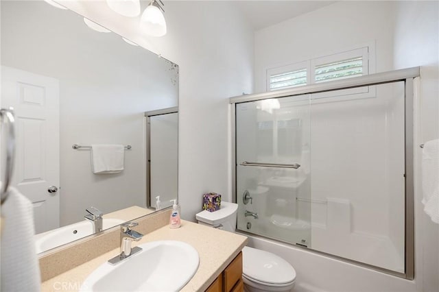 44774 Pride Mountain St, Temecula, CA 92592 - full bathroom with vanity, toilet, and enclosed tub / shower combo
