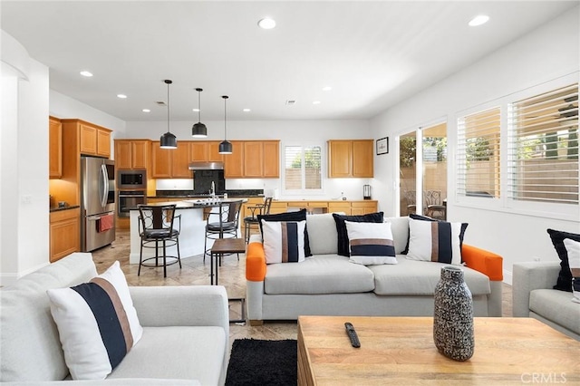 44774 Pride Mountain St, Temecula, CA 92592 - living room featuring recessed lighting