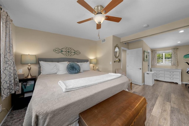 5680 Wendi St, La Mesa, CA 91942 - bedroom with wood finished floors, ceiling fan, and baseboards