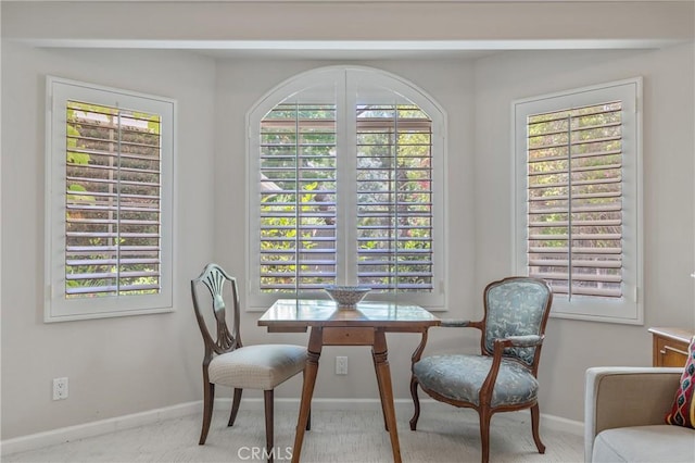 3818 Hayvenhurst Ave, Encino, CA 91436 - carpeted dining area featuring baseboards