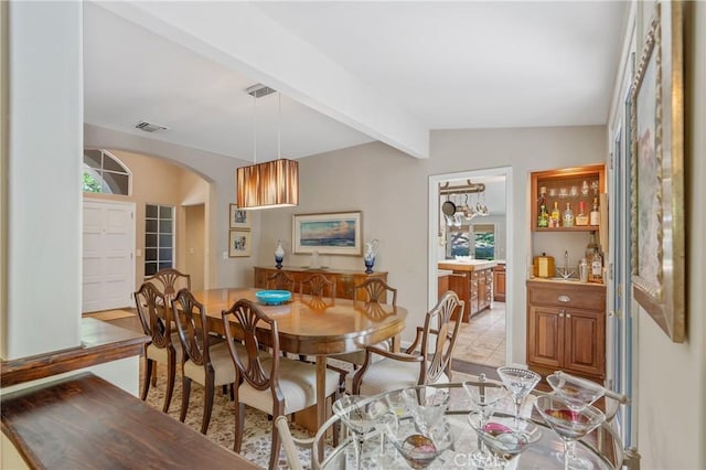 3818 Hayvenhurst Ave, Encino, CA 91436 - dining space with arched walkways