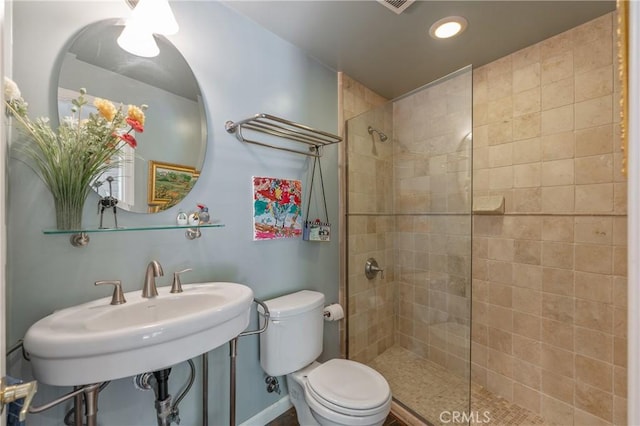 3818 Hayvenhurst Ave, Encino, CA 91436 - bathroom featuring walk in shower and recessed lighting