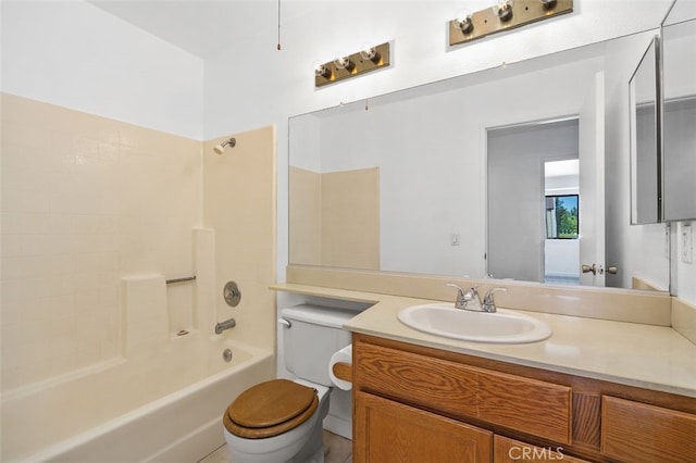 41586 Zinfandel Ave, Temecula, CA 92591 - bathroom with toilet, vanity, and shower / bath combination