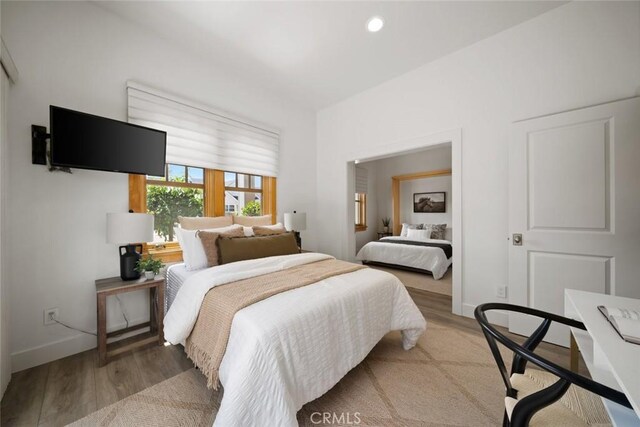 313 Myrtle Dr, Arroyo Grande, CA 93420 - bedroom with wood finished floors, baseboards, and recessed lighting