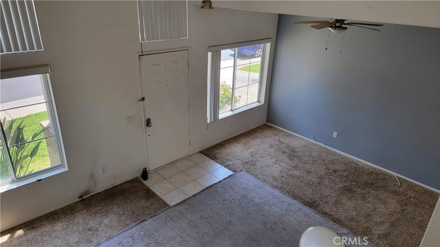 241 Exeter Way, Corona, CA 92882 - carpeted entryway with a ceiling fan and baseboards