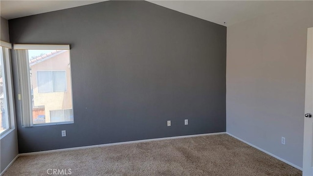 241 Exeter Way, Corona, CA 92882 - unfurnished room with carpet, vaulted ceiling, and baseboards