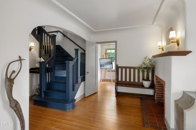 2384 E Orange Grove Blvd, Pasadena, CA 91104 - staircase featuring wood finished floors and baseboards