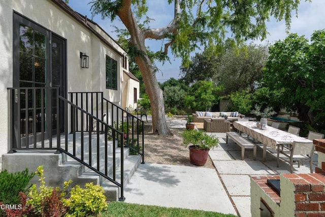 2384 E Orange Grove Blvd, Pasadena, CA 91104 - view of patio / terrace with an outdoor hangout area
