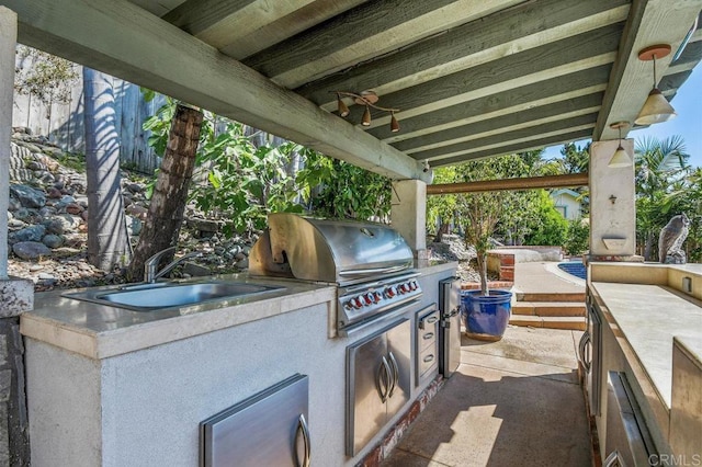 1923 Hidden Mesa Rd, El Cajon, CA 92019 - view of patio featuring a sink