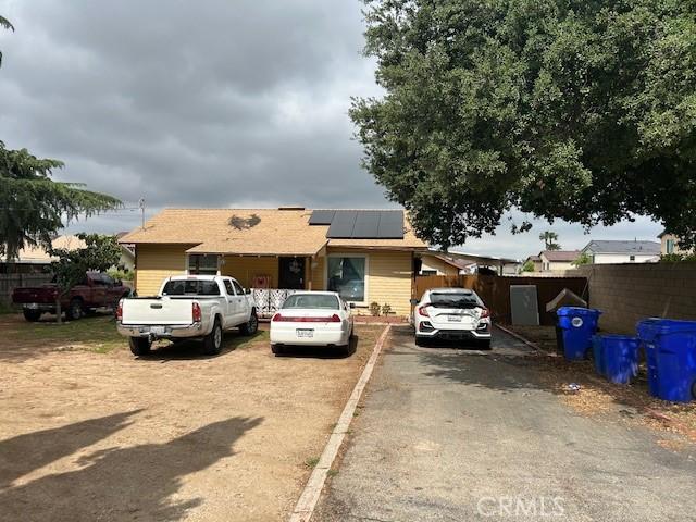 12758 5th St, Yucaipa, CA 92399 - single story home with uncovered parking and solar panels