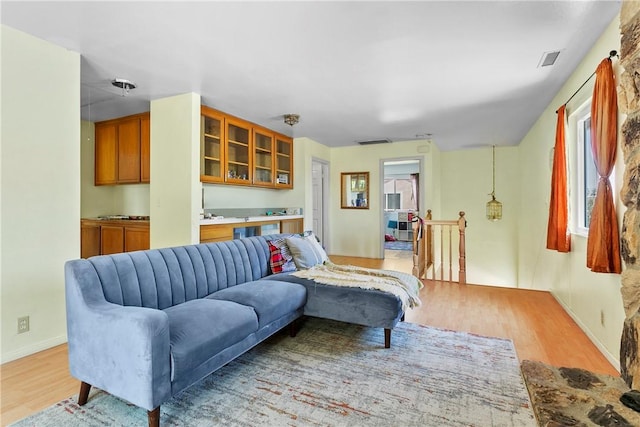 11889 Gale Ave, Hawthorne, CA 90250 - living room with light wood-style flooring and baseboards