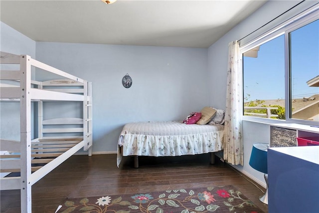 11889 Gale Ave, Hawthorne, CA 90250 - bedroom with dark wood-style flooring and baseboards