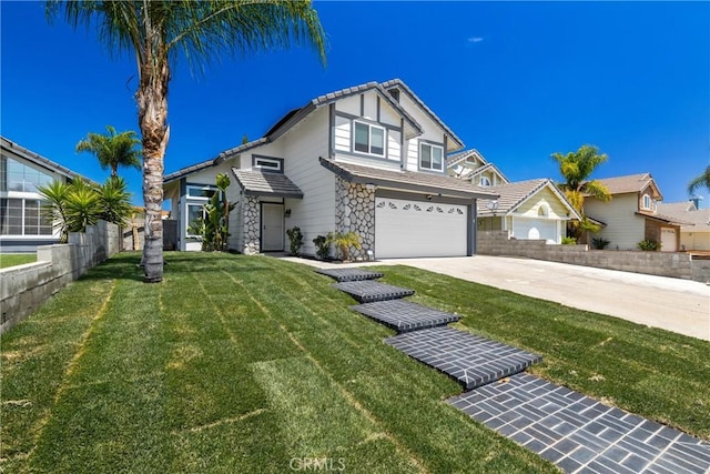 39985 Falcon Way, Murrieta, CA 92562 - view of front of property featuring a garage, concrete driveway, and stone siding