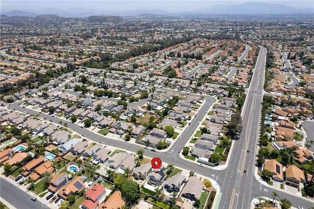 39985 Falcon Way, Murrieta, CA 92562 - aerial view of property's location with a mountain backdrop and nearby suburban area