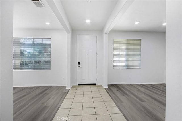 13153 Stanton Dr, Rancho Cucamonga, CA 91739 - entryway with wood finished floors, baseboards, and recessed lighting