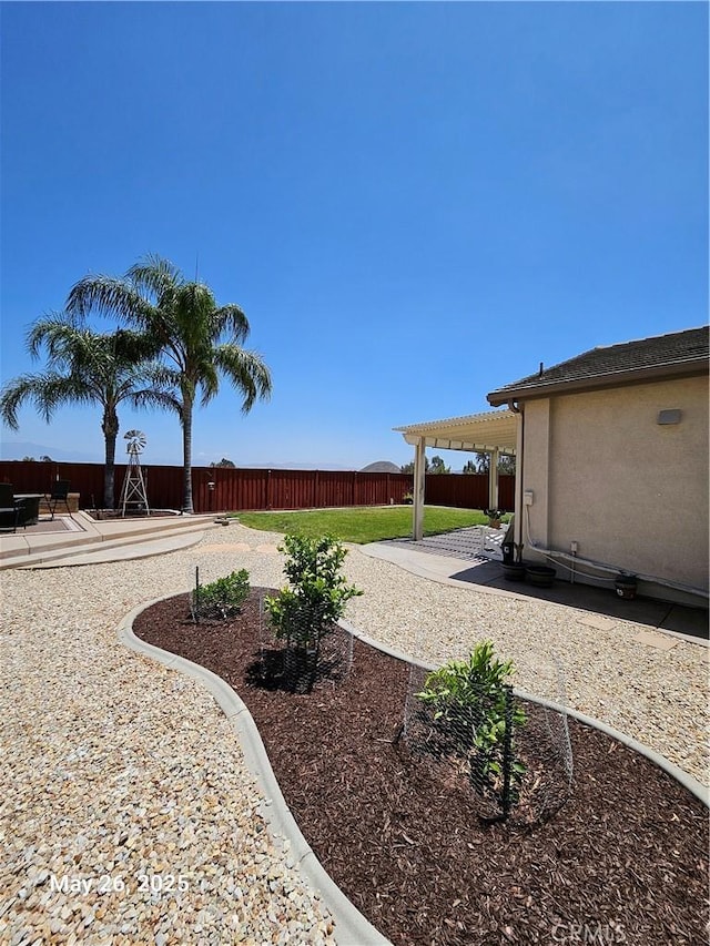 200 Janzen Way, Hemet, CA 92545 - fenced backyard with a patio area and a pergola