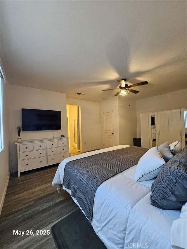 200 Janzen Way, Hemet, CA 92545 - bedroom featuring wood finished floors and a ceiling fan