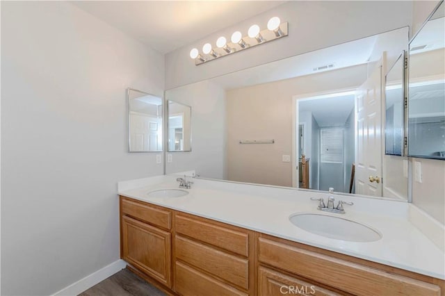 9135 W Rancho Park Cir, Rancho Cucamonga, CA 91730 - full bath featuring double vanity and baseboards