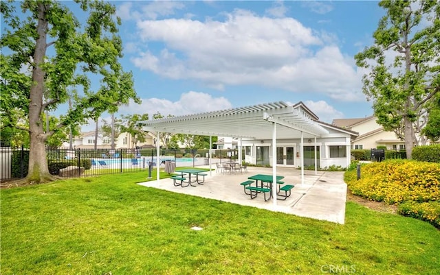 9135 W Rancho Park Cir, Rancho Cucamonga, CA 91730 - surrounding community featuring a pergola, a swimming pool, and a patio
