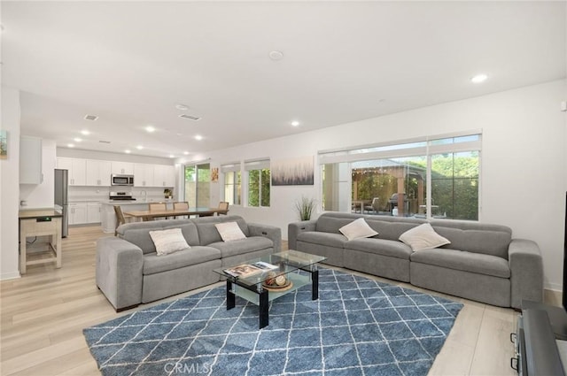 4745 S Mae Way, Ontario, CA 91762 - living area with light wood finished floors and recessed lighting