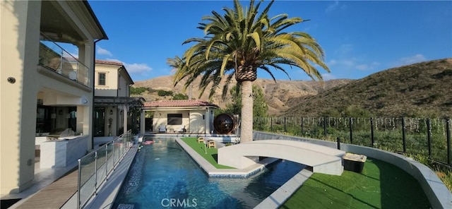 116 Clear Fls, Irvine, CA 92602 - view of pool with a mountain view and a patio area