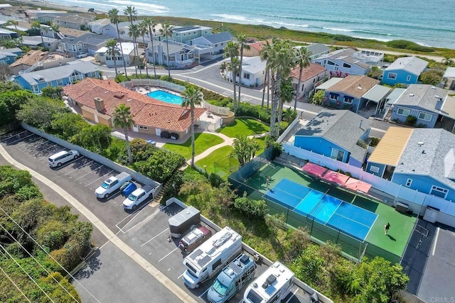 6496 Friendly Pl, Carlsbad, CA 92011 - aerial perspective of suburban area with a pool and a large body of water
