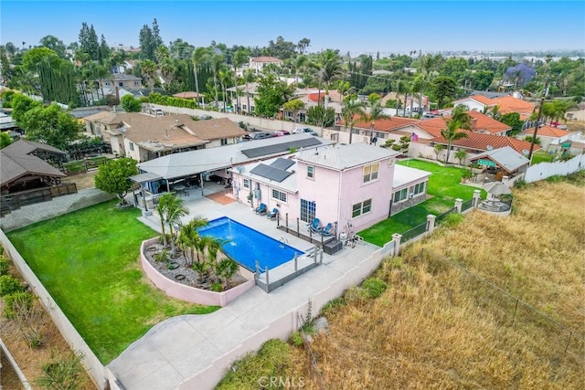 724 Forestview Ave, La Puente, CA 91746 - aerial perspective of suburban area with a pool area
