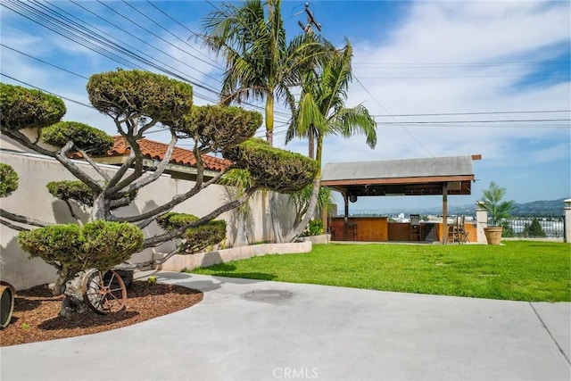 724 Forestview Ave, La Puente, CA 91746 - view of yard featuring a gazebo, an outdoor bar, and a patio area