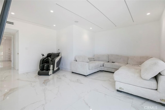 12410 Mclennan Ave, Granada Hills, CA 91344 - living area with marble tiled floors and recessed lighting