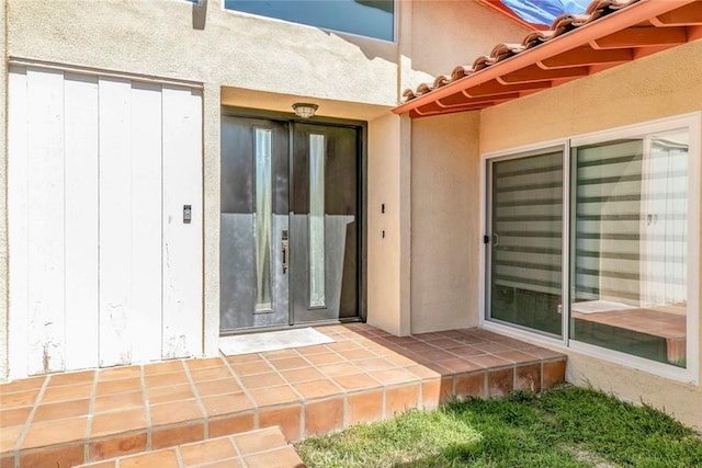 12410 Mclennan Ave, Granada Hills, CA 91344 - property entrance featuring stucco siding and a tile roof