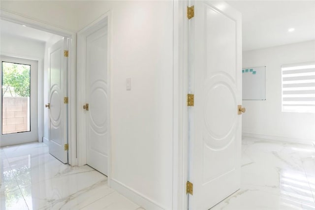12410 Mclennan Ave, Granada Hills, CA 91344 - bathroom featuring marble tiled floors and baseboards