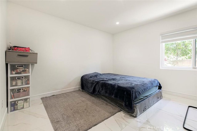 12410 Mclennan Ave, Granada Hills, CA 91344 - bedroom featuring marble look tile flooring and recessed lighting