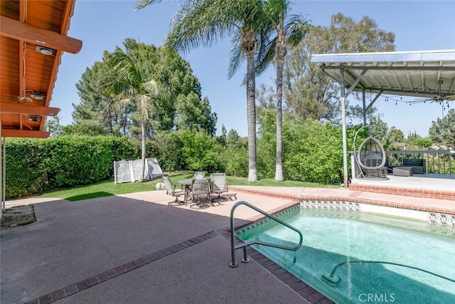 12410 Mclennan Ave, Granada Hills, CA 91344 - view of pool featuring a patio and outdoor dining area