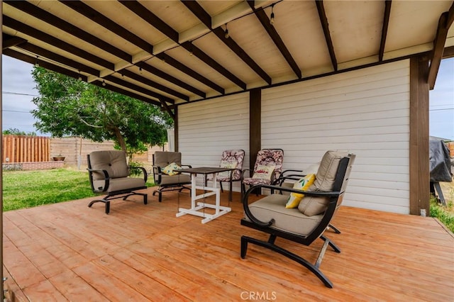 502 S Rosario Ave, San Jacinto, CA 92583 - view of wooden terrace